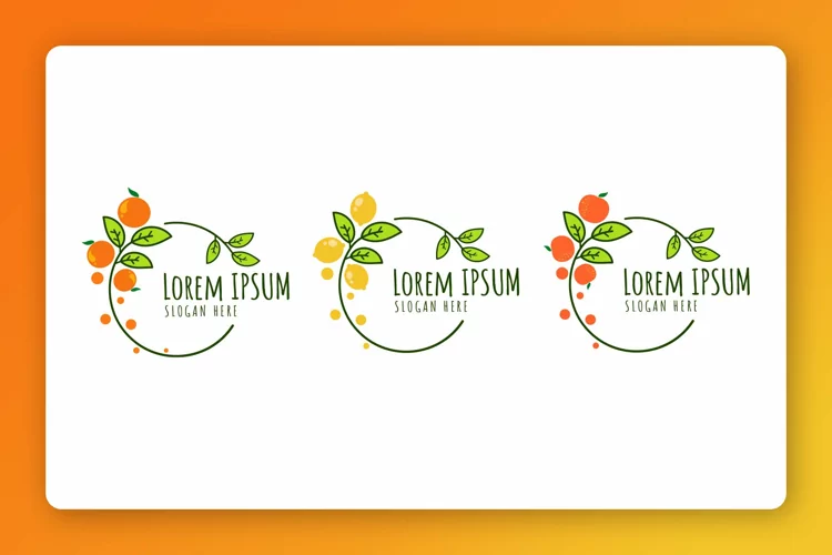 Citrus Fruits Colorful Logo Illustrations