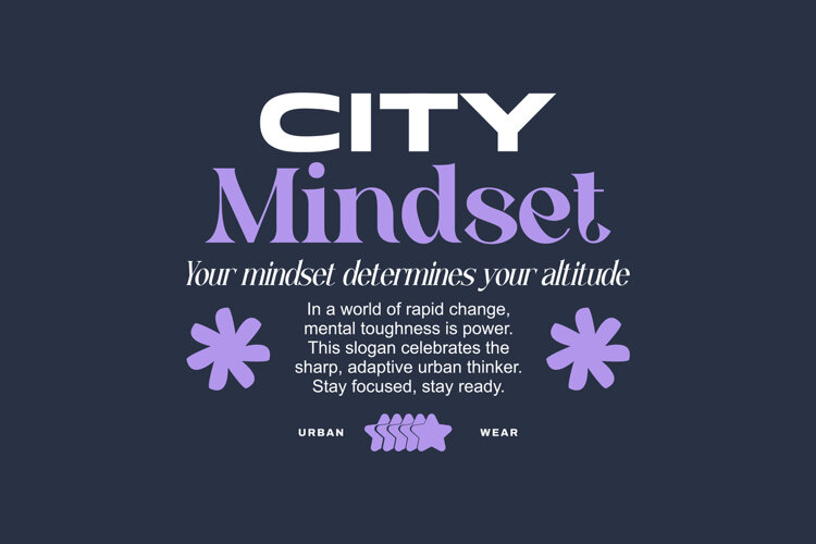City Mindset Urban Typography T-shirt Design example image 1