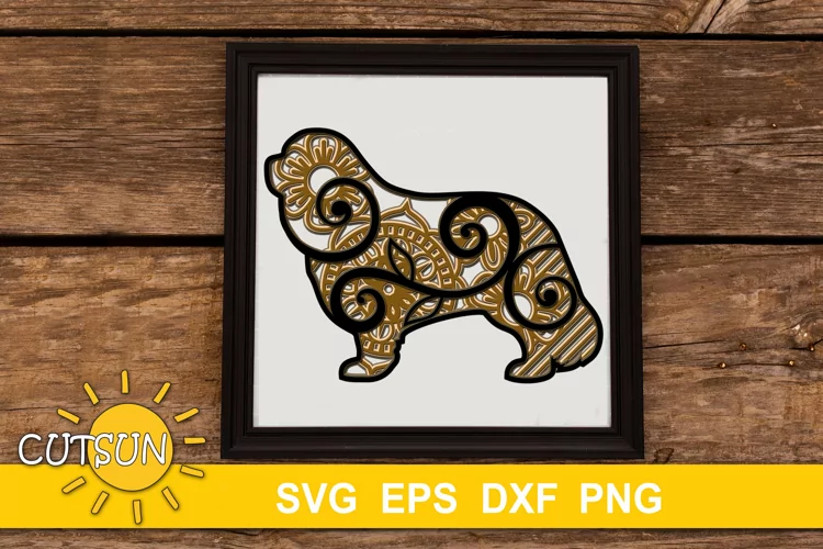 Dog 3D Layered Dog Cavalier King Charles Spaniel SVG