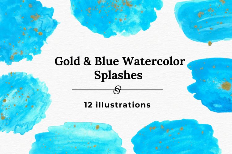 Light Blue and Gold Strokes example image 1