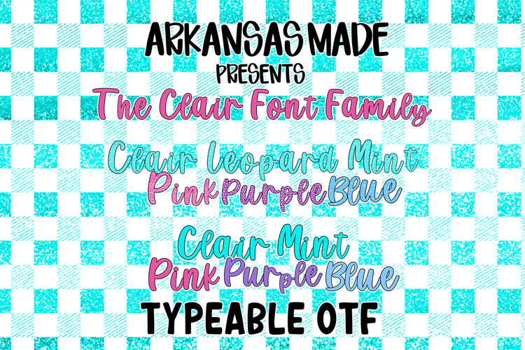 Clair Font Family Leopard and Solid EIGHT OTF Fonts!!