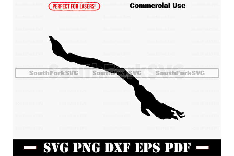 Clam Lake Michigan Map Silhouette SVG PNG DX EPS PDF