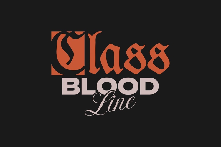 Class Blood Line Urban Logo Streetwear T-shirt