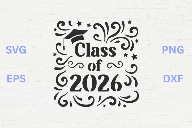 Class of 2026 Graduation decorative SVG example image 1