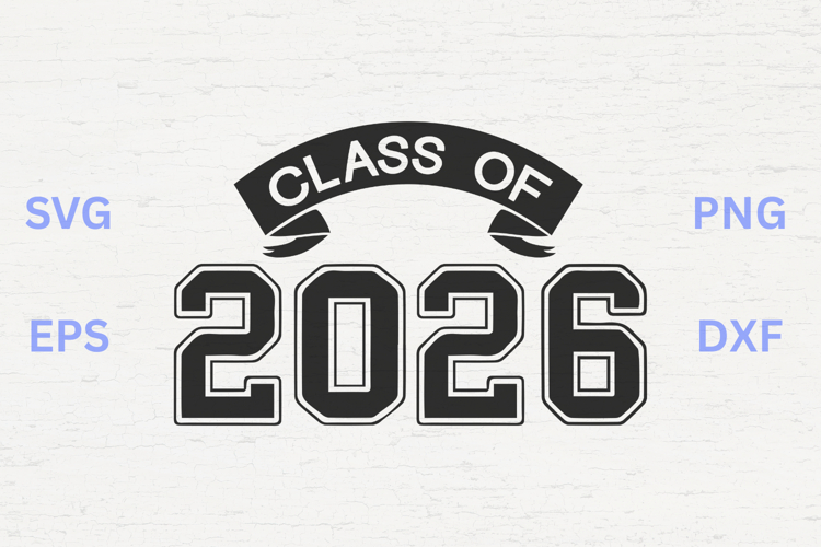 Class of 2026 Graduation Sports Ribbon SVG