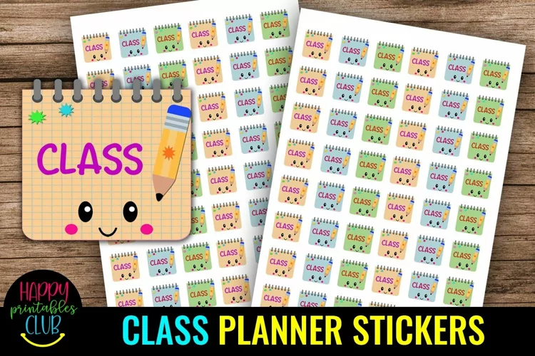 Class Planner Stickers I School Planner Stickers Icons