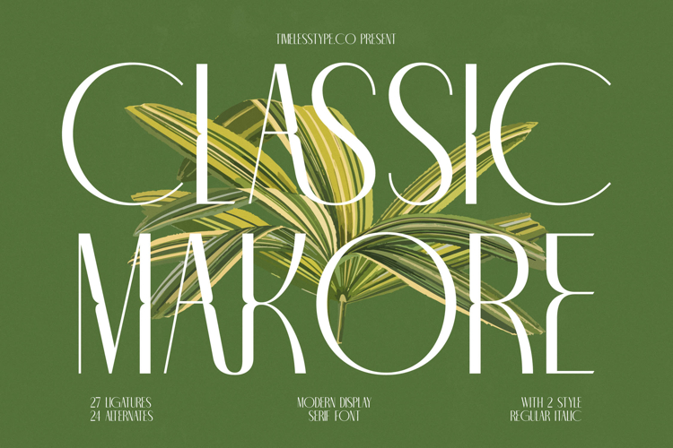Classic Makore - Modern Display Serif Font