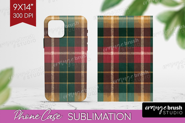 Tartan Plaid Phone Case PNG - Tartan Pattern Case PNG
