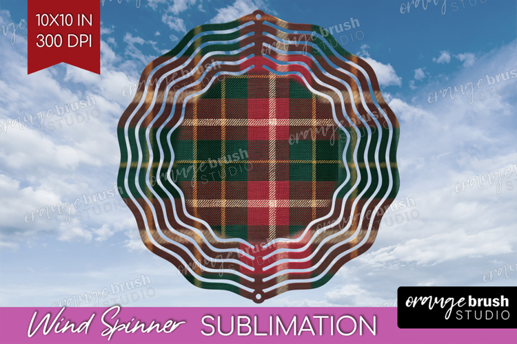 Tartan Plaid Wind Spinner Sublimation PNG - Tartan Pattern