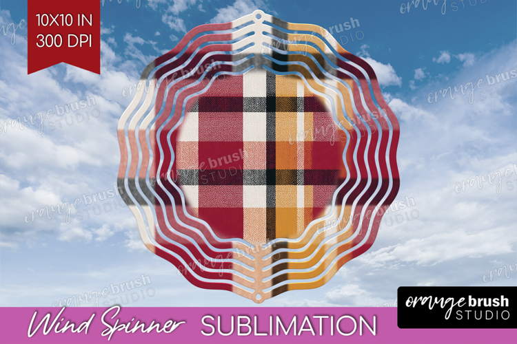 Tartan Plaid Wind Spinner Sublimation PNG - Tartan Pattern