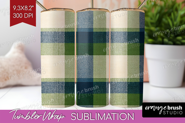 Tartan Plaid Tumbler Wrap - Tartan Pattern Tumbler PNG