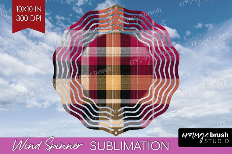 Tartan Plaid Wind Spinner Sublimation PNG - Tartan Pattern
