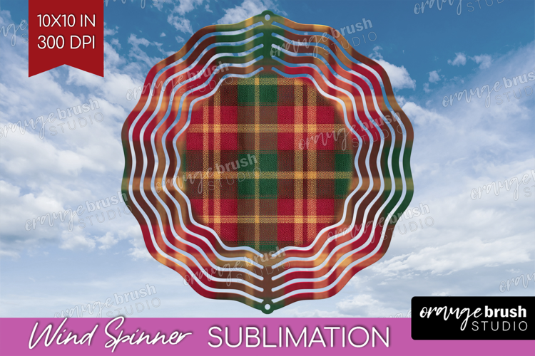 Tartan Plaid Wind Spinner Sublimation PNG - Tartan Pattern