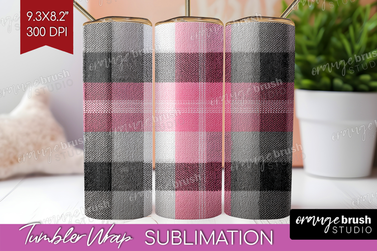 Tartan Plaid Tumbler Wrap - Tartan Pattern Tumbler PNG