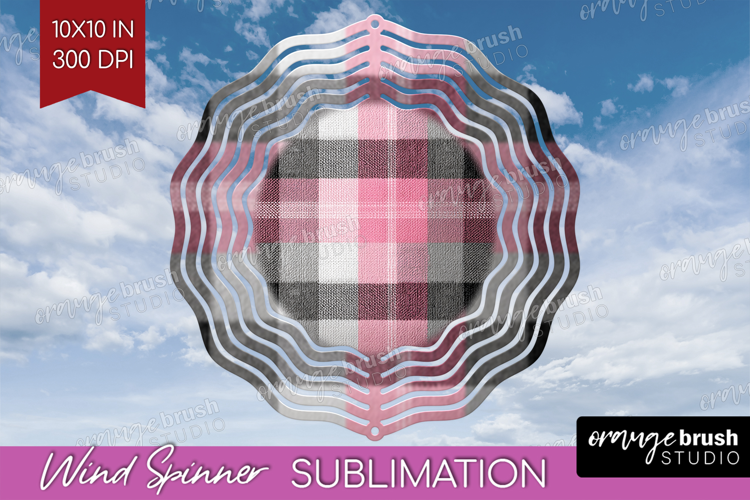 Tartan Plaid Wind Spinner Sublimation PNG - Tartan Pattern