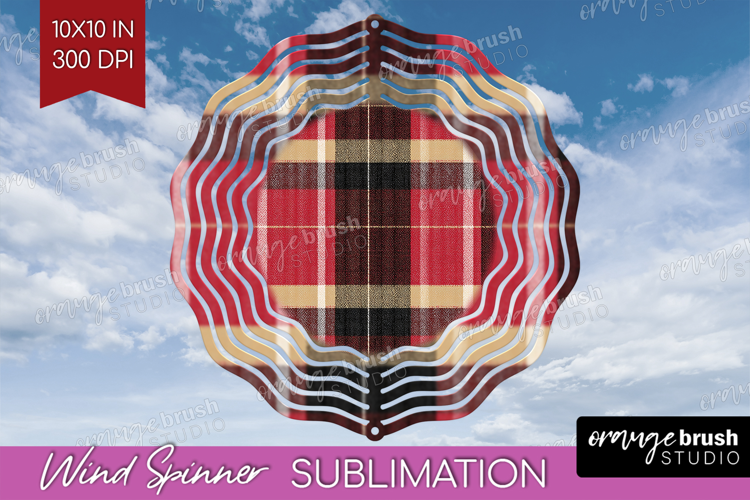 Tartan Plaid Wind Spinner Sublimation PNG - Tartan Pattern