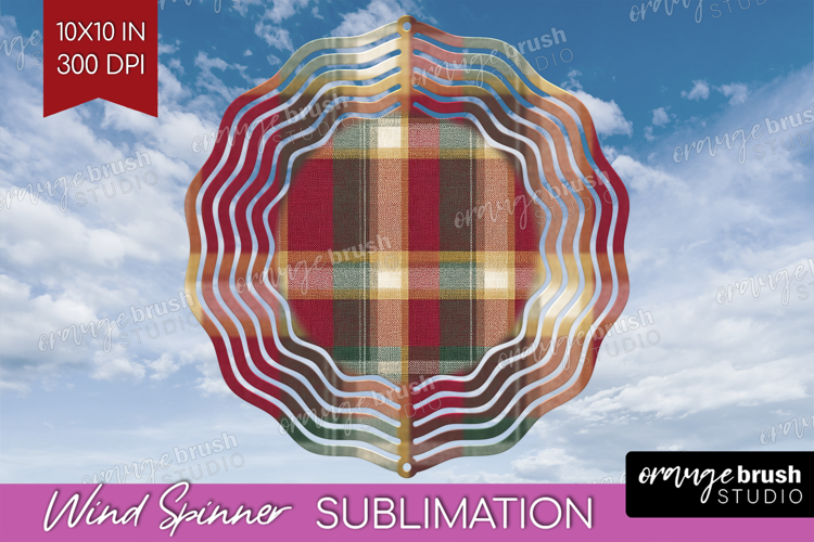 Tartan Plaid Wind Spinner Sublimation PNG - Tartan Pattern