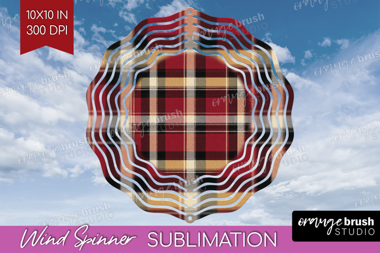 Tartan Plaid Wind Spinner Sublimation PNG - Tartan Pattern
