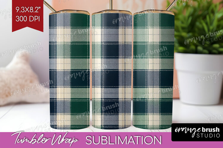 Tartan Plaid Tumbler Wrap - Tartan Pattern Tumbler PNG example image 1