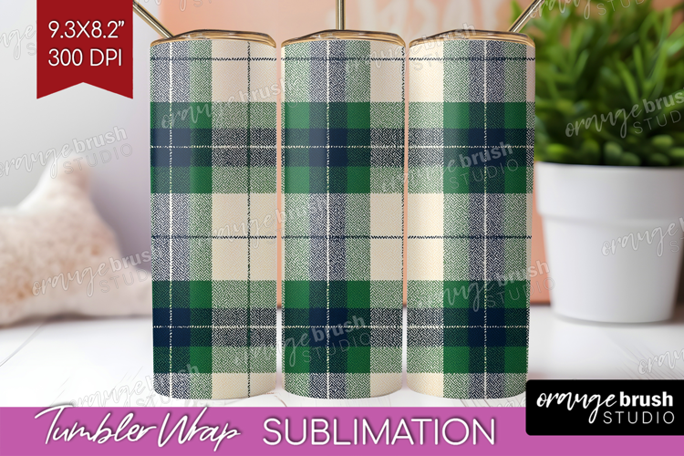 Tartan Plaid Tumbler Wrap - Tartan Pattern Tumbler PNG