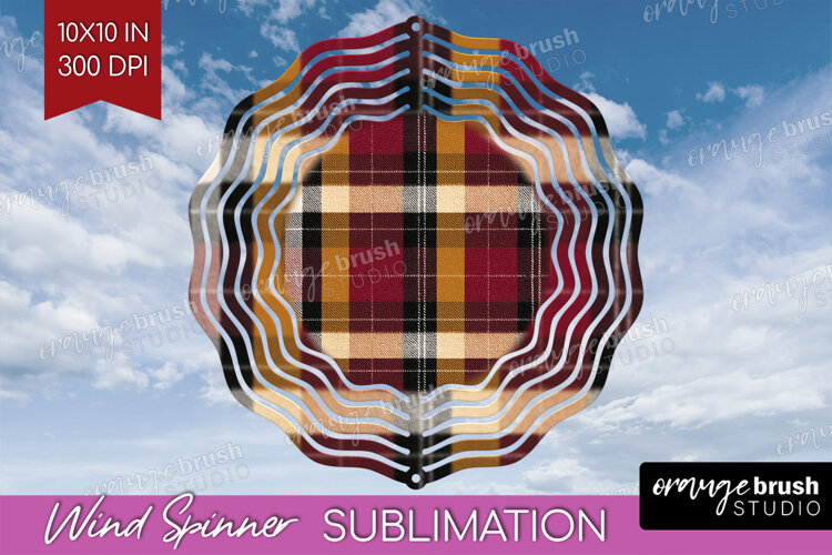 Tartan Plaid Wind Spinner Sublimation PNG - Tartan Pattern example image 1