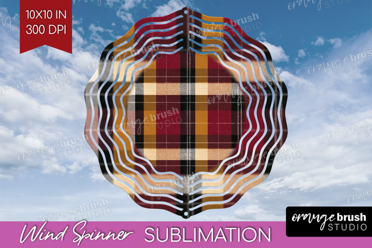 Tartan Plaid Wind Spinner Sublimation PNG - Tartan Pattern