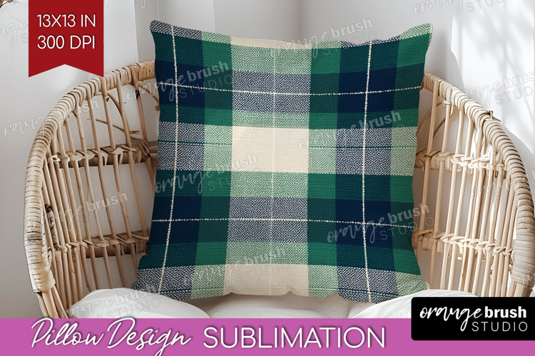 Tartan Plaid Pillow Sublimation - Tartan Pattern Pillow PNG