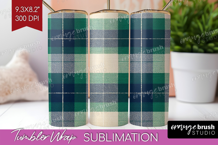 Tartan Plaid Tumbler Wrap - Tartan Pattern Tumbler PNG