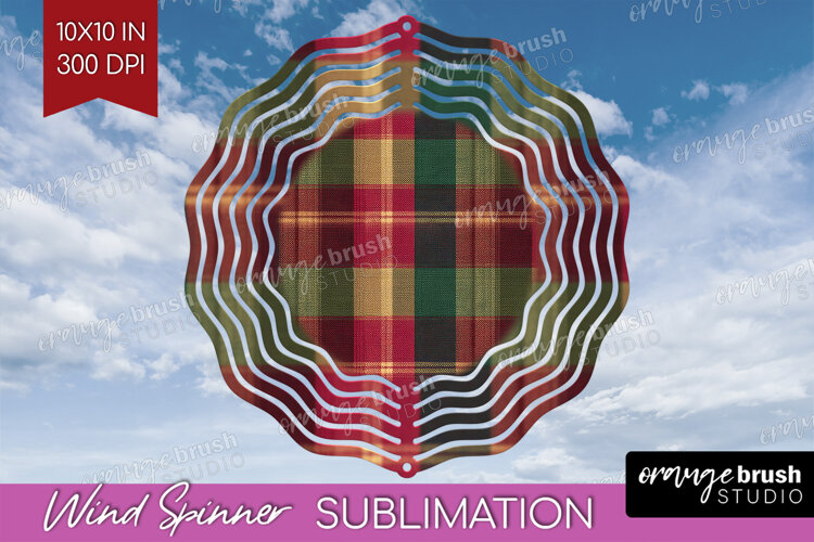 Tartan Plaid Wind Spinner Sublimation PNG - Tartan Pattern example image 1