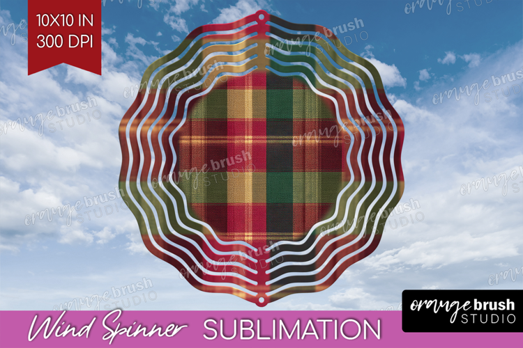 Tartan Plaid Wind Spinner Sublimation PNG - Tartan Pattern