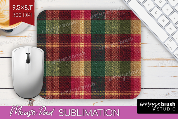 Tartan Plaid Mouse Pad Sublimation - Tartan Pattern Mousepad