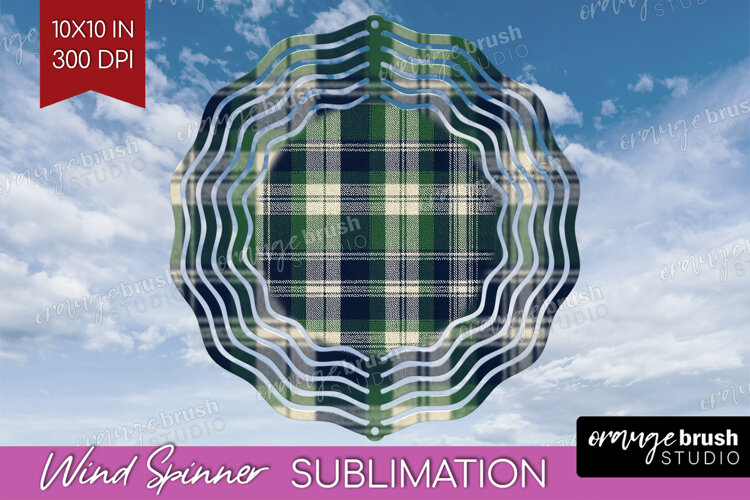 Tartan Plaid Wind Spinner Sublimation PNG - Tartan Pattern example image 1