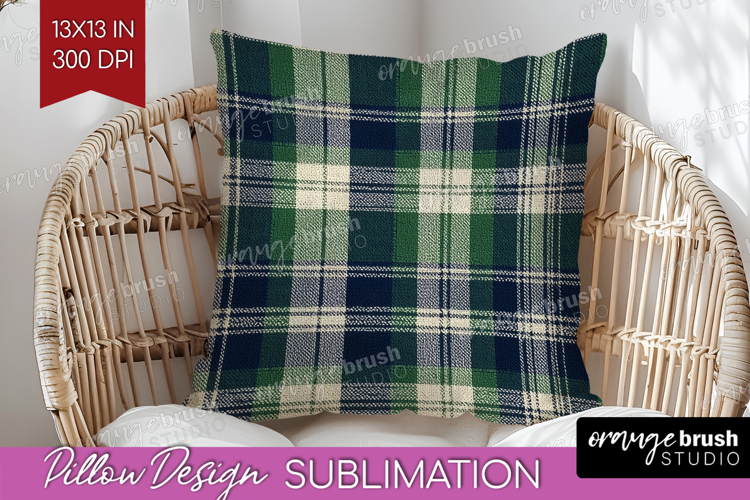 Tartan Plaid Pillow Sublimation - Tartan Pattern Pillow PNG