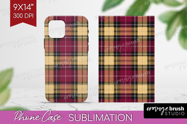 Tartan Plaid Phone Case PNG - Tartan Pattern Case PNG