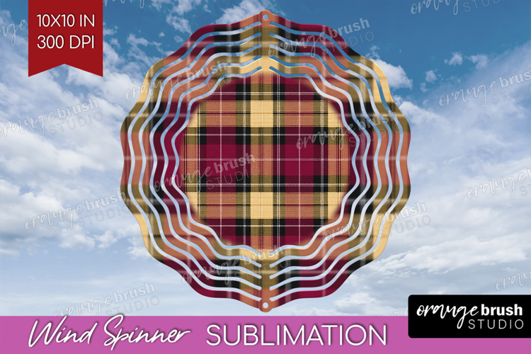 Tartan Plaid Wind Spinner Sublimation PNG - Tartan Pattern