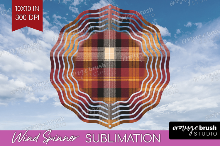 Tartan Plaid Wind Spinner Sublimation PNG - Tartan Pattern