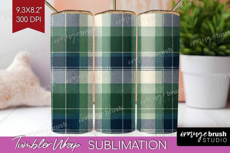 Tartan Plaid Tumbler Wrap - Tartan Pattern Tumbler PNG