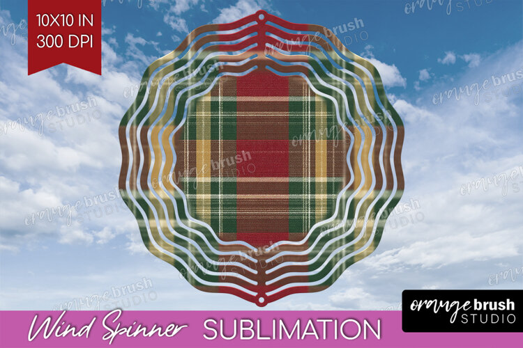 Tartan Plaid Wind Spinner Sublimation PNG - Tartan Pattern example image 1
