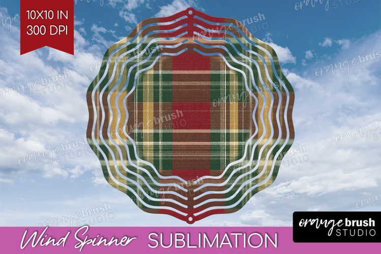 Tartan Plaid Wind Spinner Sublimation PNG - Tartan Pattern
