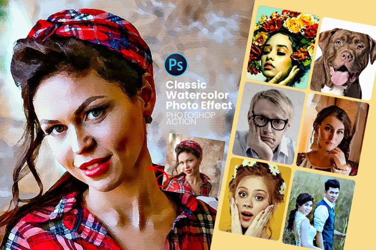 Classic Watercolor Photo Effect