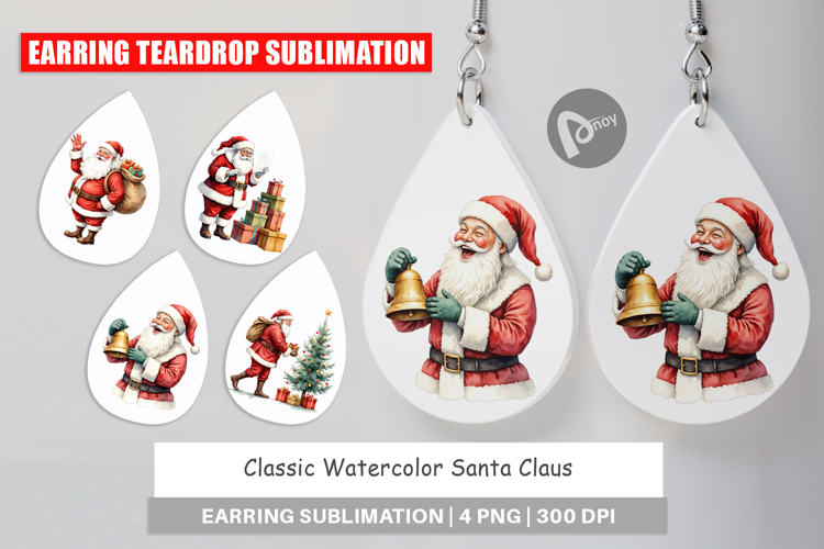 Earring Classic Santa Claus