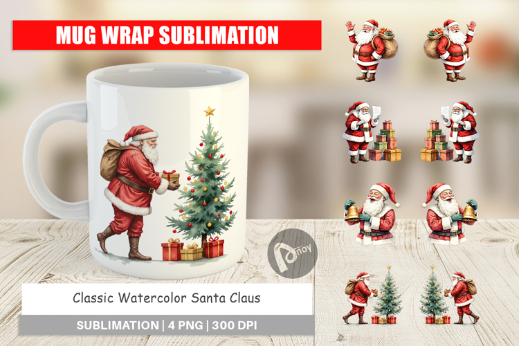 Mug Wrap Classic Santa Claus