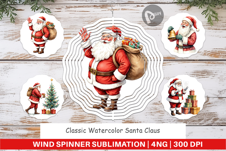 Wind Spinner Classic Santa Claus