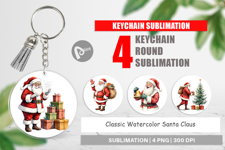Keychain Classic Santa Claus