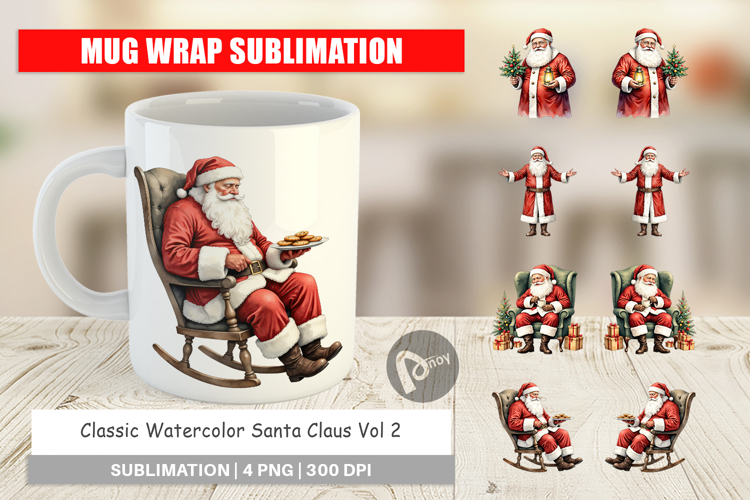 Mug Wrap Classic Santa Claus