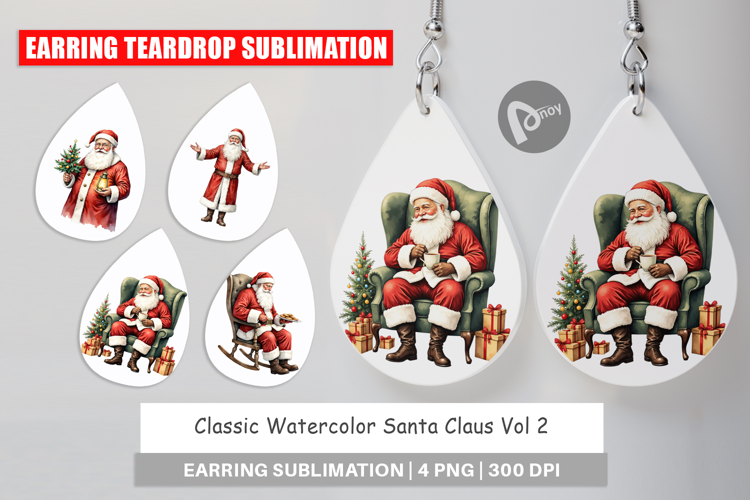 Earring Classic Santa Claus