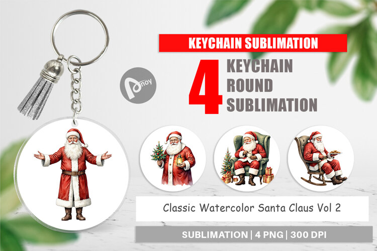 Keychain Classic Santa Claus example image 1