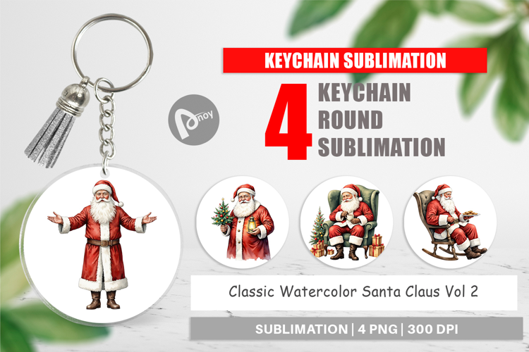 Keychain Classic Santa Claus
