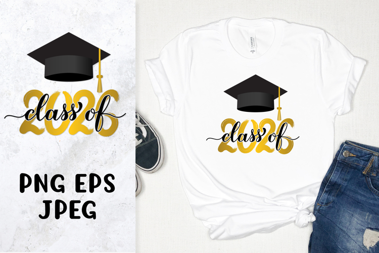 Class of 2026. Graduation hat. Sublimation shirt design