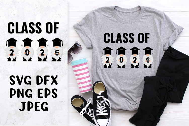 Graduation gnomes SVG. Class of 2026. Senior gnomes